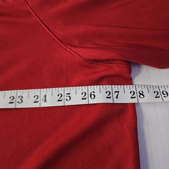 Stanford Cardinal Polo Shirt Red Nike Team Dri Fit White Swoosh Golf Men 2XL XXL - Picture 9 of 10